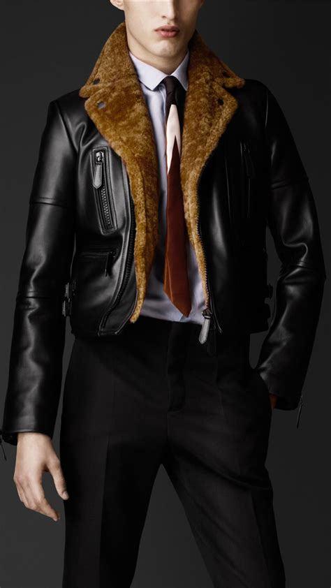 burberry mens shearling|Burberry prorsum shearling jacket.